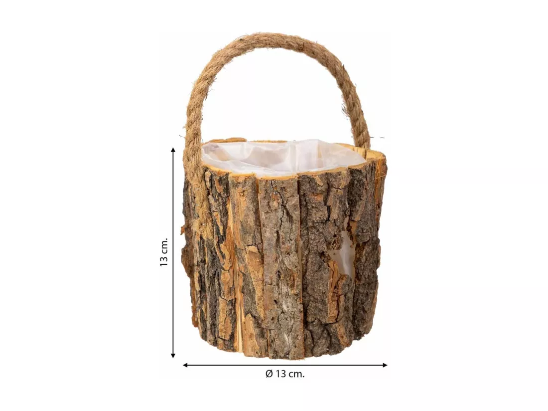 Panier en bois marron d13x13h