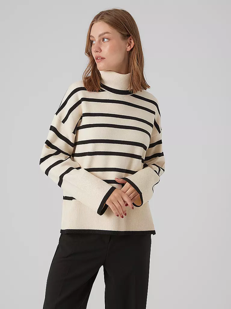 VERO MODA Rollkragenpullover VMSABA beige