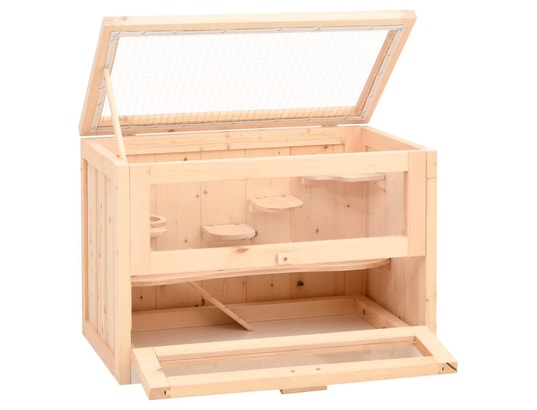 VIDAXL - Cage à hamster 60x35,5x42 cm bois massif de sapin