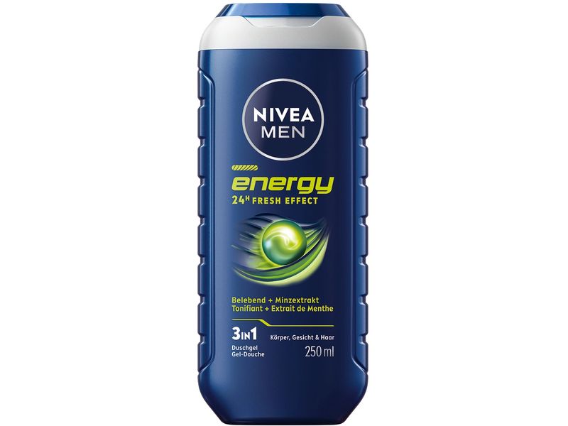 NIVEA MEN Duschgel Pflegedusche Energy 250 ml Duschgel für Herren mit Minze und männlich-markantem Duft