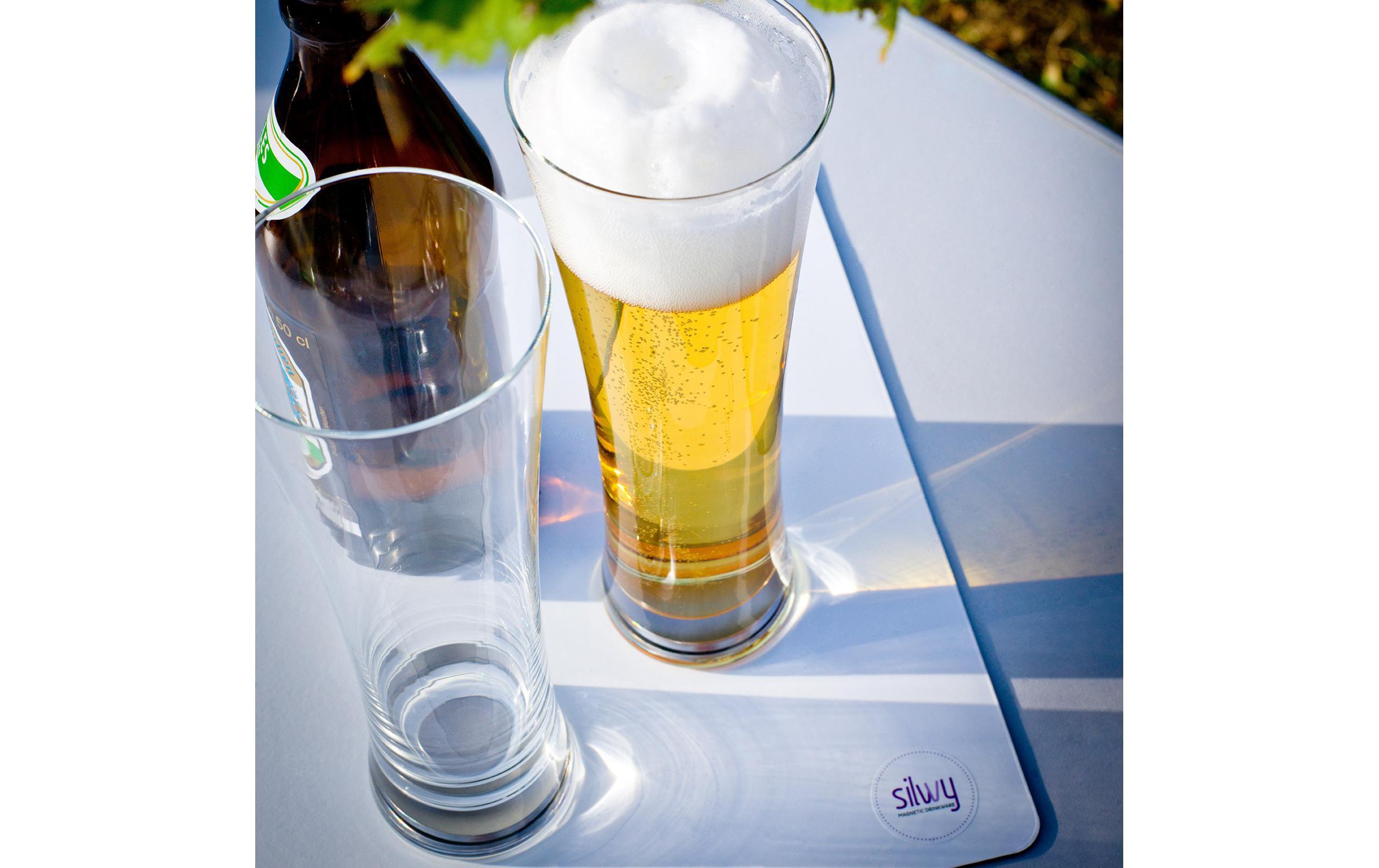 Outdoor-Bierglas Kristallgläser 2er-SetWeingläser-Set mit Magnet-Pads