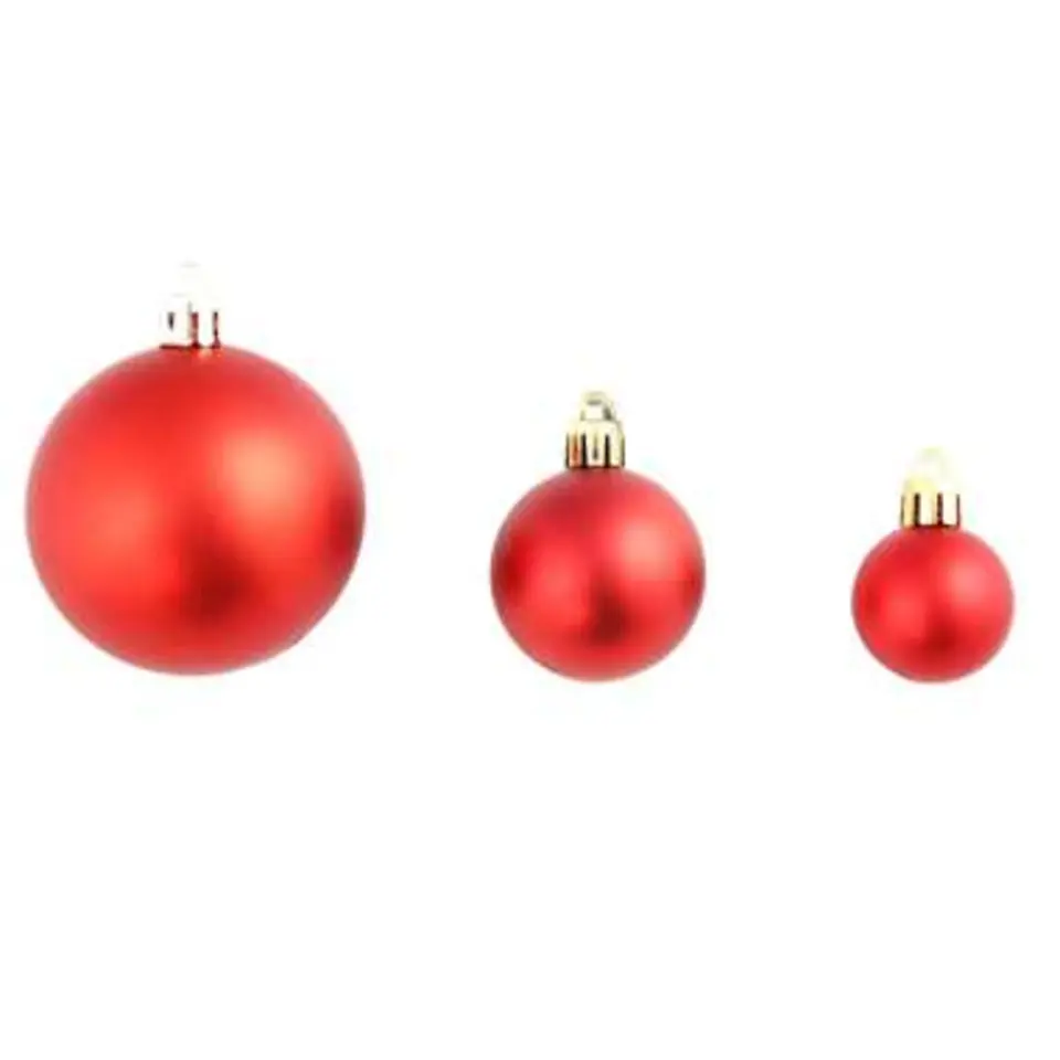 vidaXL - Kerstbal - Rood - Kunststof - 100 stuks