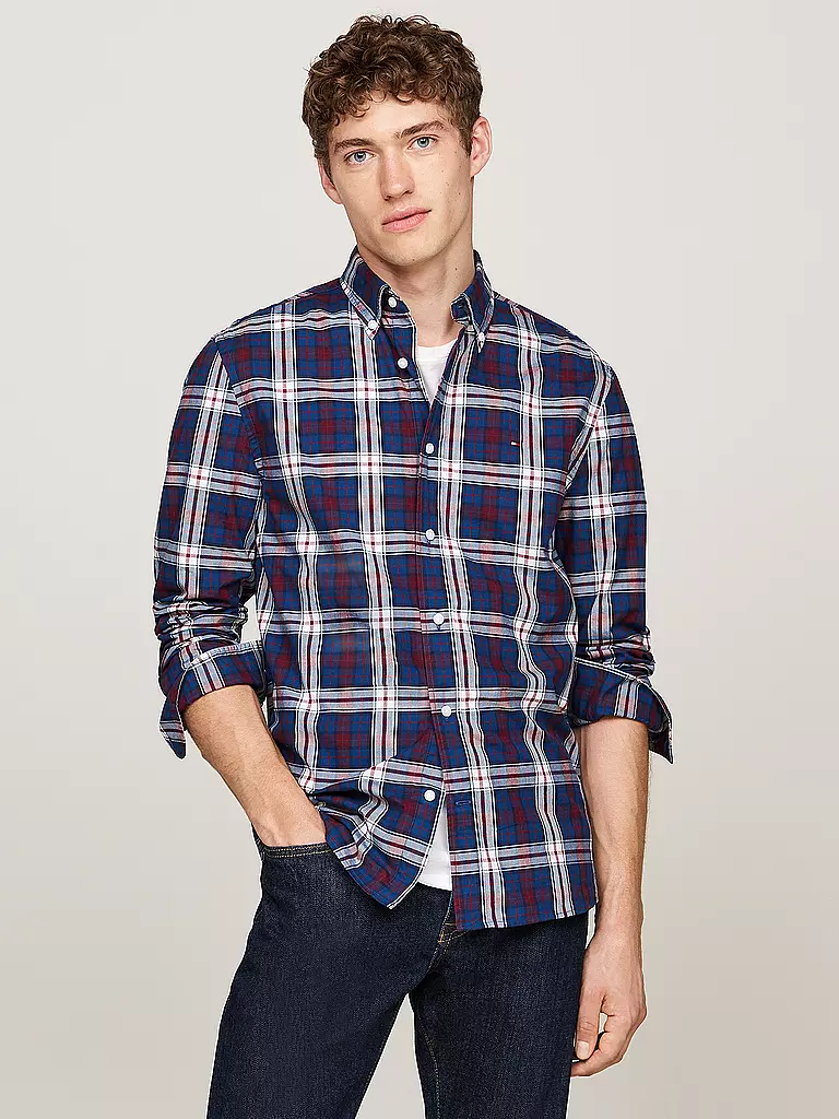 TOMMY HILFIGER Hemd Regular Fit blau