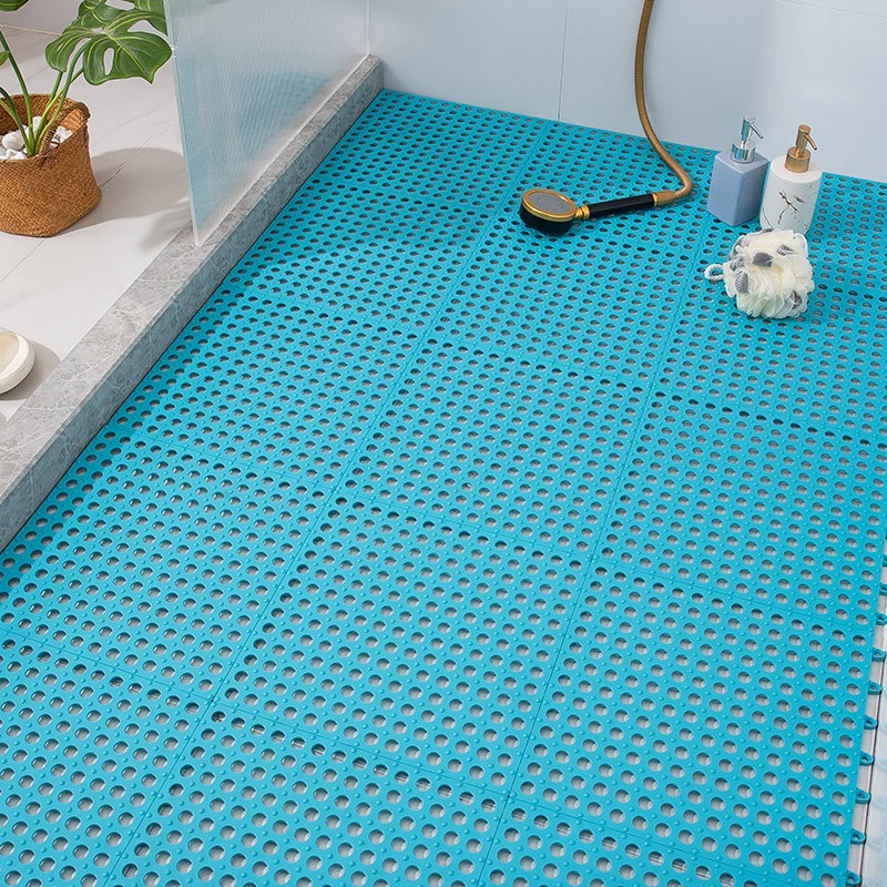 (30x30cm) Anti-Rutsch Dusch Matte Badewannen Einlage Klick Fliese - Blau