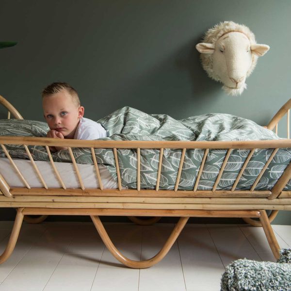 Witlof For Kids Tuck-Inn Beleaf Dekbedovertrek Sage Green 100 x 135 cm
