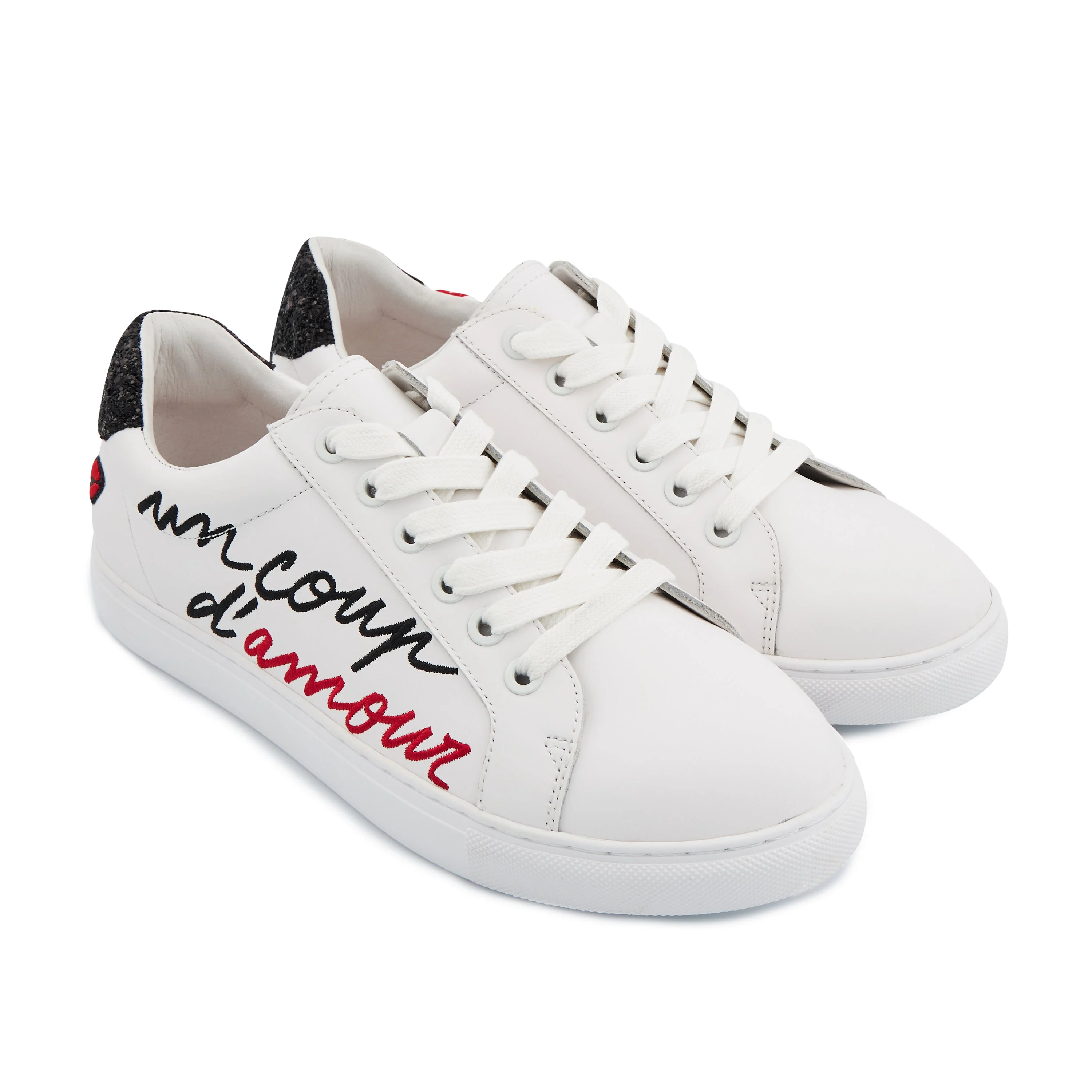 SIMONE UN COUP D'AMOUR - Sneakers en cuir | Blanc