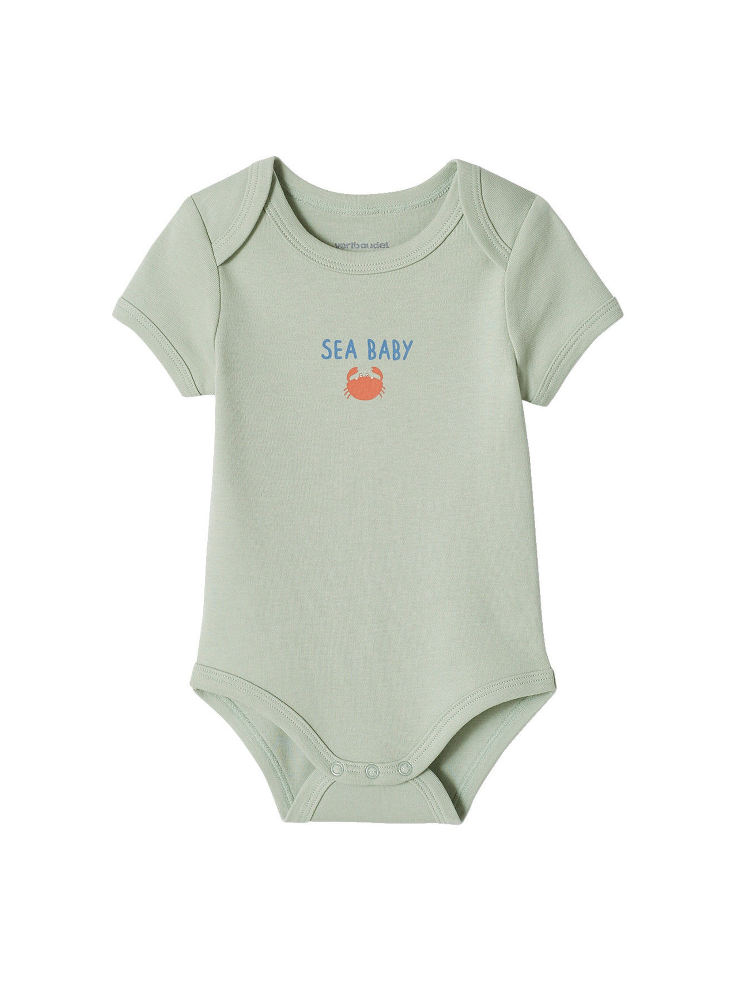 Vertbaudet 3er-Pack Baby Schlupfbodys aqua