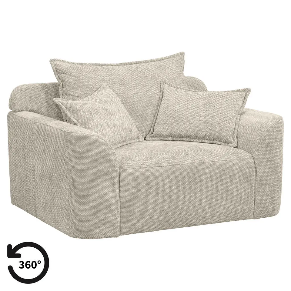 Draaibare Loveseat Elsa - stof Eden - beige