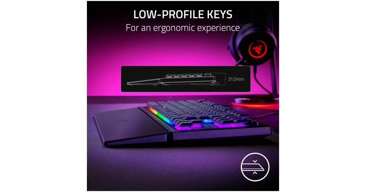 RazerOrnata V3 TKL, gaming toetsenbord  (Zwart, US lay-out, Razer Hybrid-Mecha-Membrane)