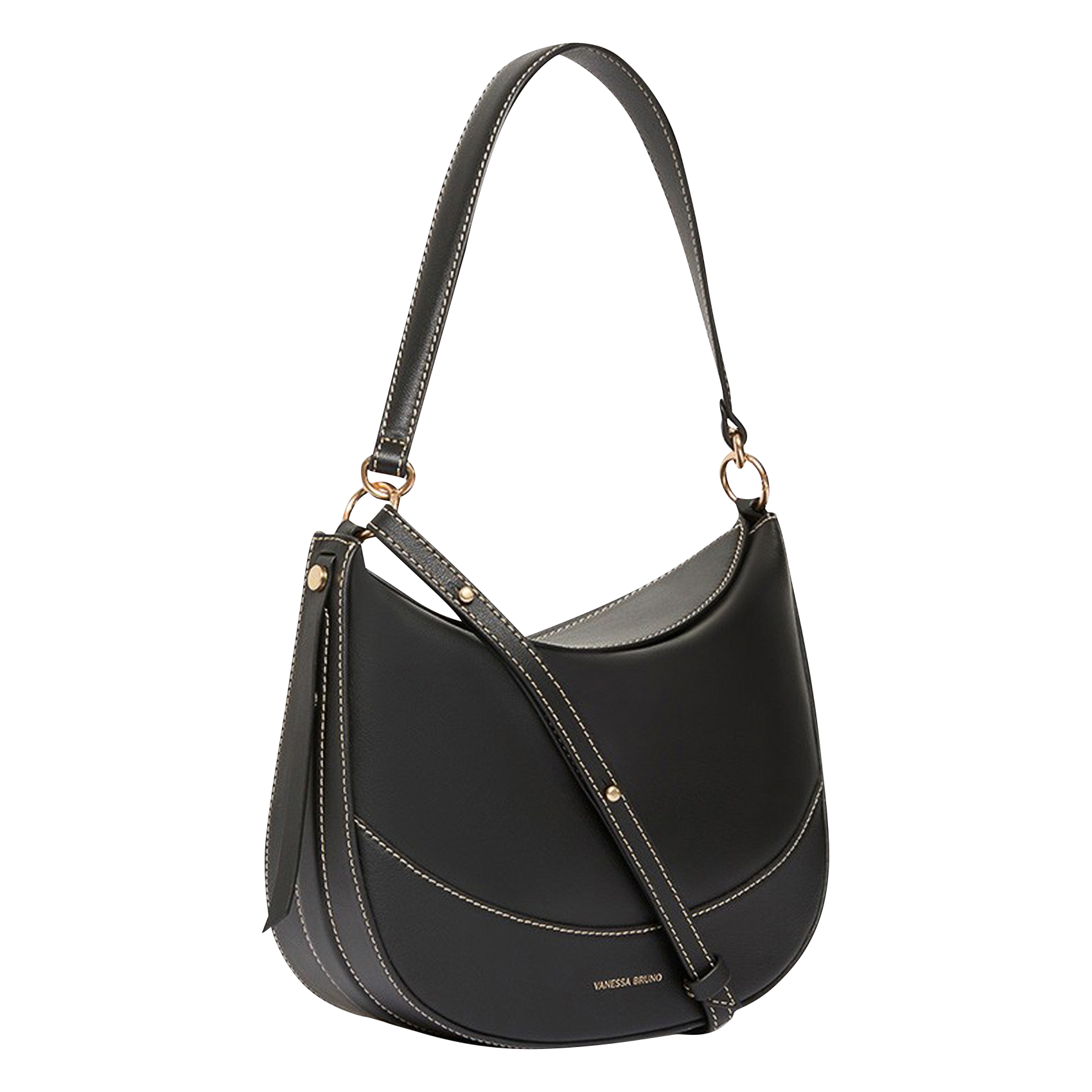 DAILY BAG MM - Sac porté épaule en cuir | Noir