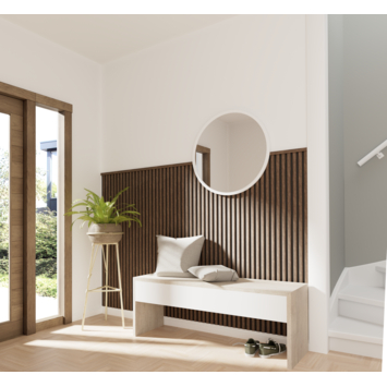 Decowall Acoustic eindprofiel walnoot 260cm