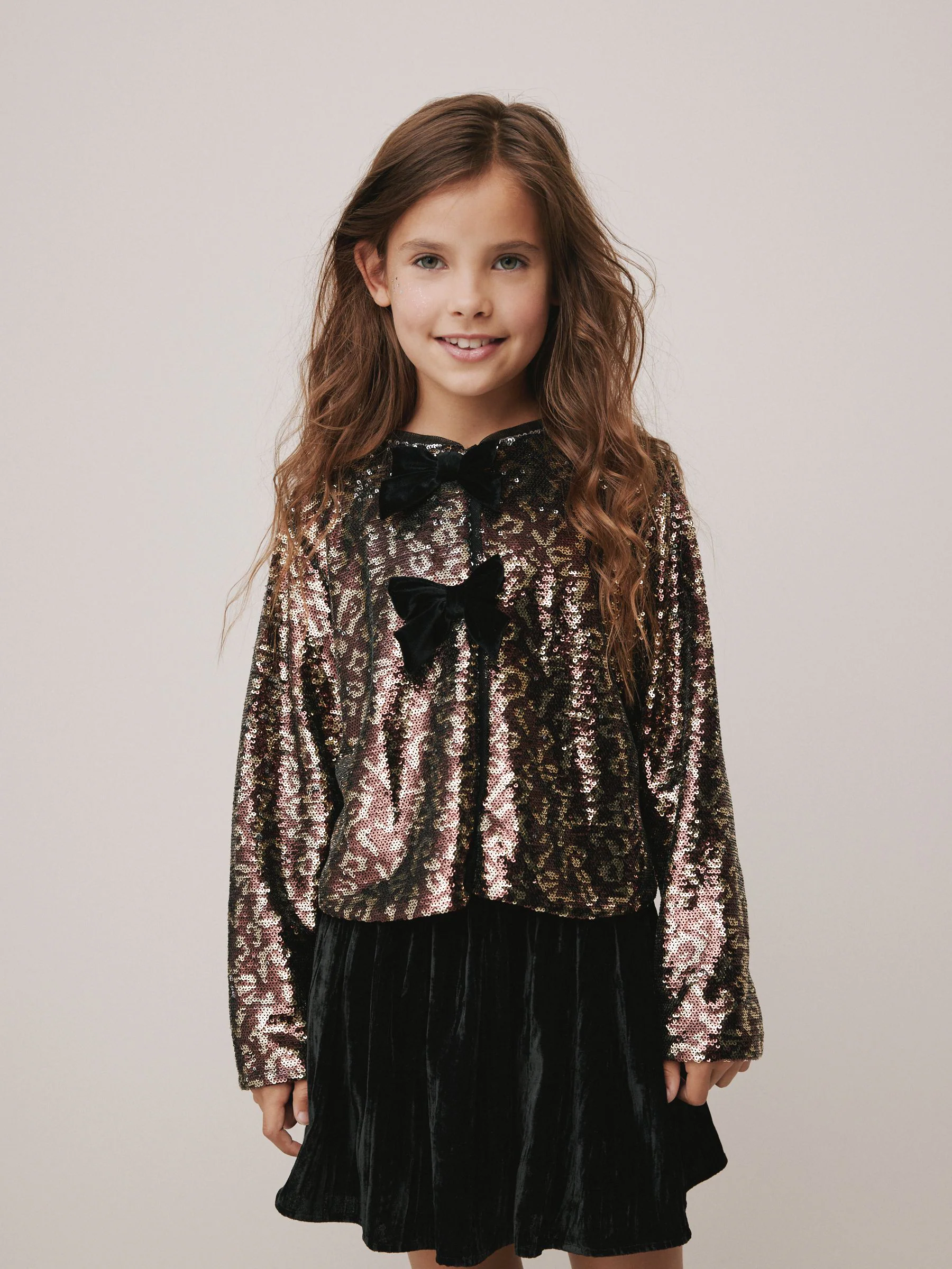 Animal - Sequin Bow Long Sleeve Top (3-16yrs)