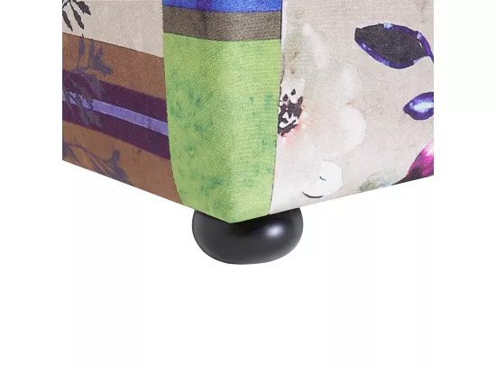 Canapé 3 places patchwork bordeaux violet CHESTERFIELD