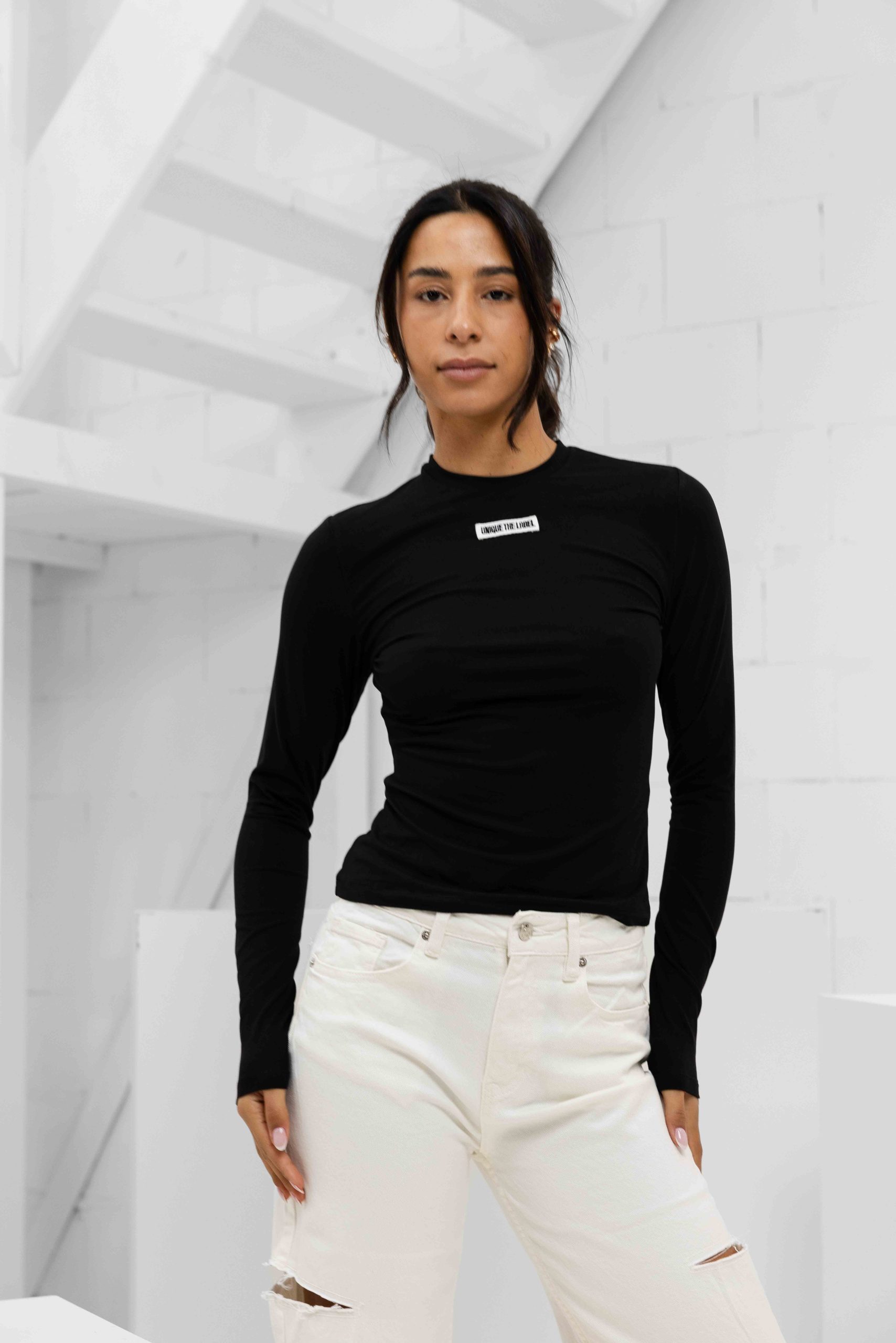 Unique The Label Nena Longsleeve Dames Zwart