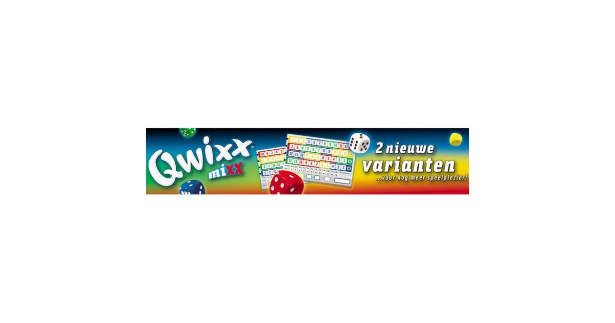 White Goblin GamesQwixx Mixx Dobbelspel  (Nederlands, Uitbreiding, 2 - 5 spelers, 15 minuten, Vanaf 8 jaar)