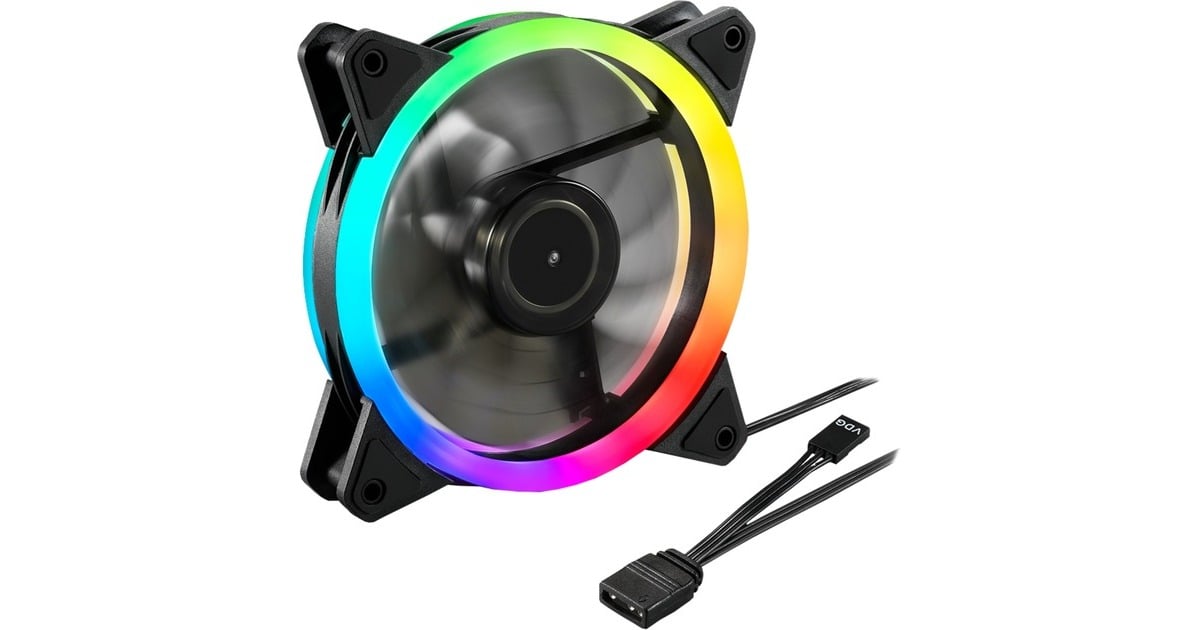 SharkoonSHARK Blades RGB case fan  (Zwart, 120 x 120 x 25 mm)