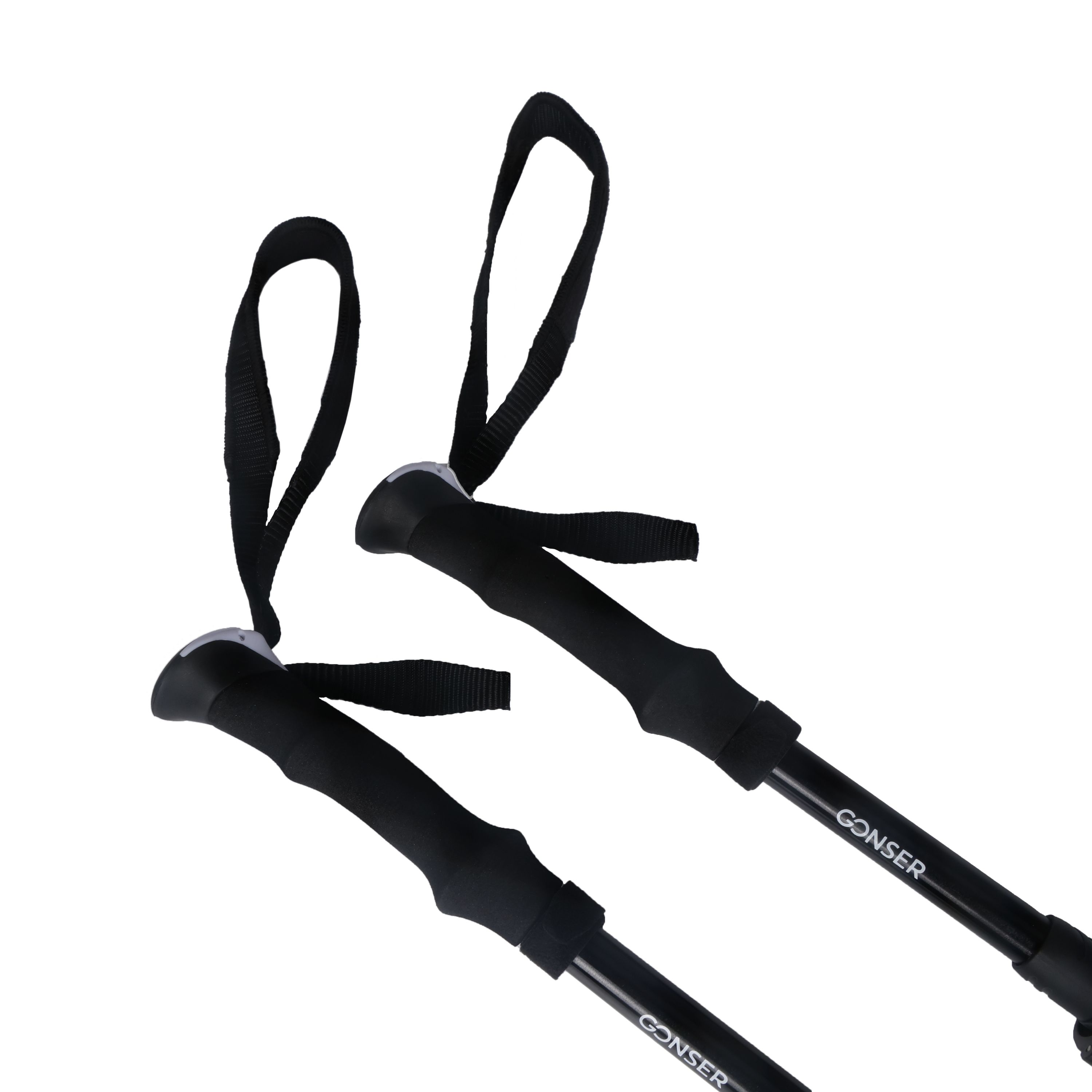 Wanderstöcke faltbar 115 - 130 cm schwarz