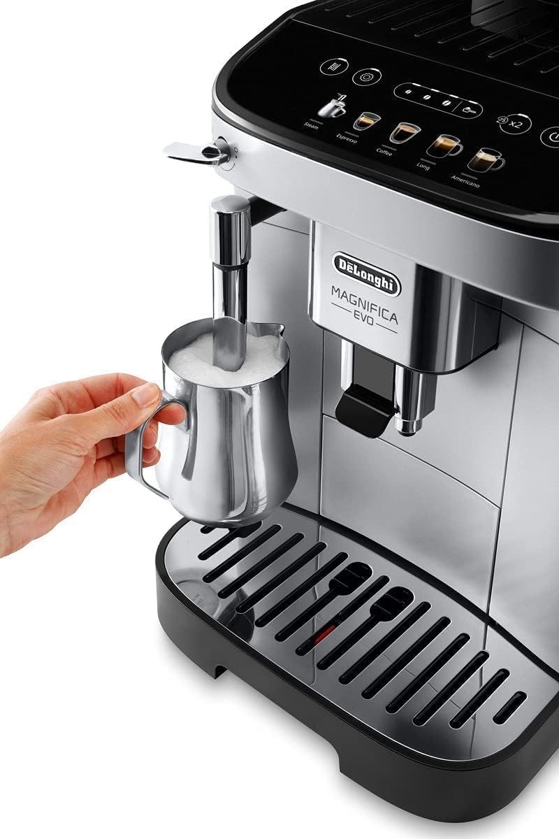De'Longhi Magnifica Evo Machine a Café Grain ECAM292.33.SB, Machine Expresso et Cappucino, Argent [Exclusif Amazon], Cafè