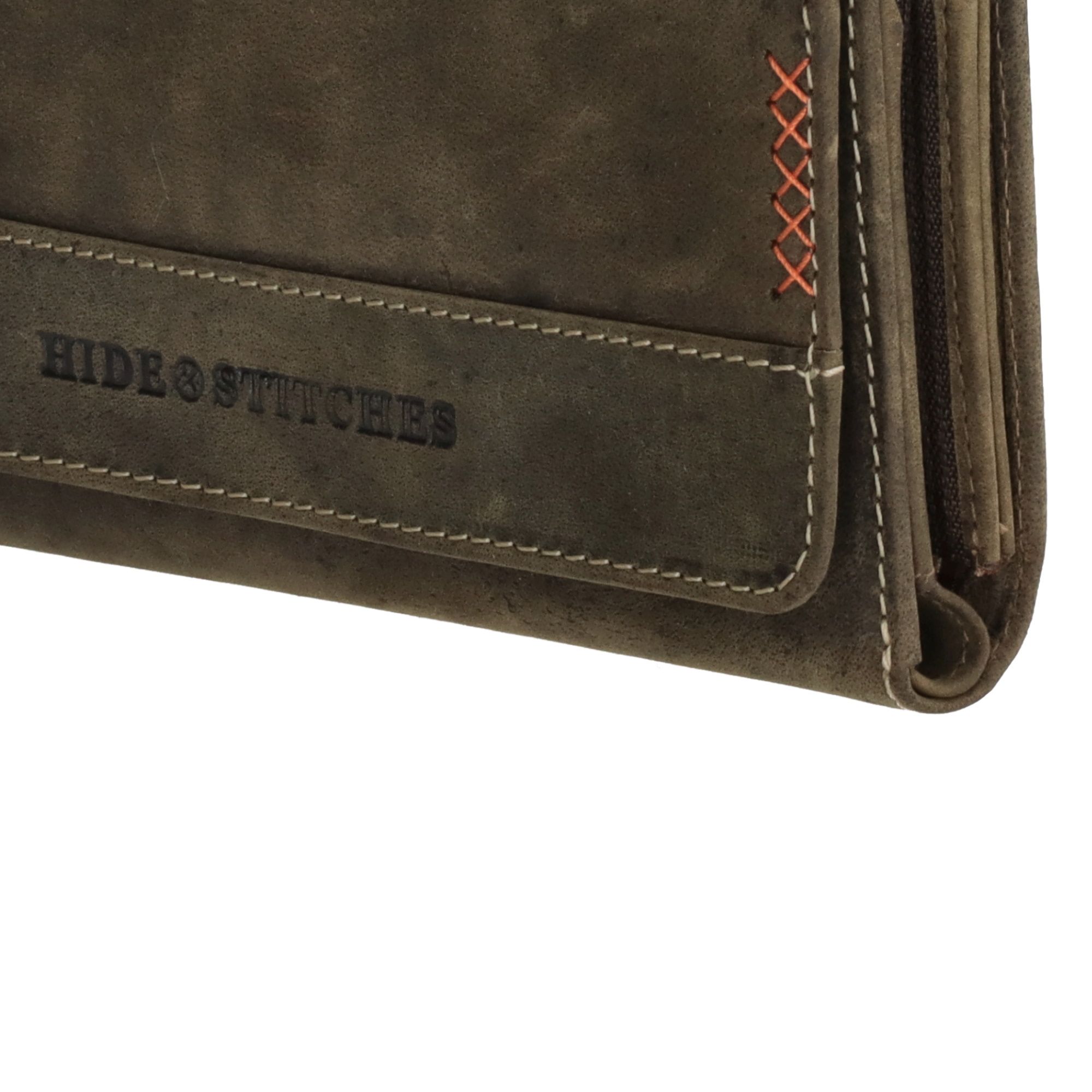 Hide & Stitches Idaho Portemonnee Olijfgroen