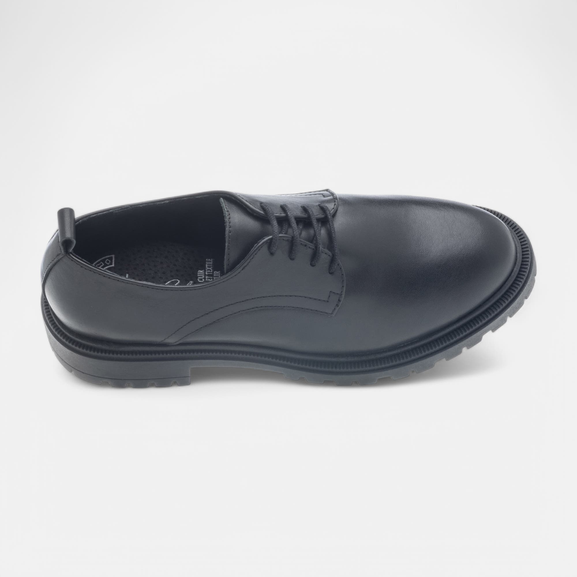 Derbies Femme en cuir noir