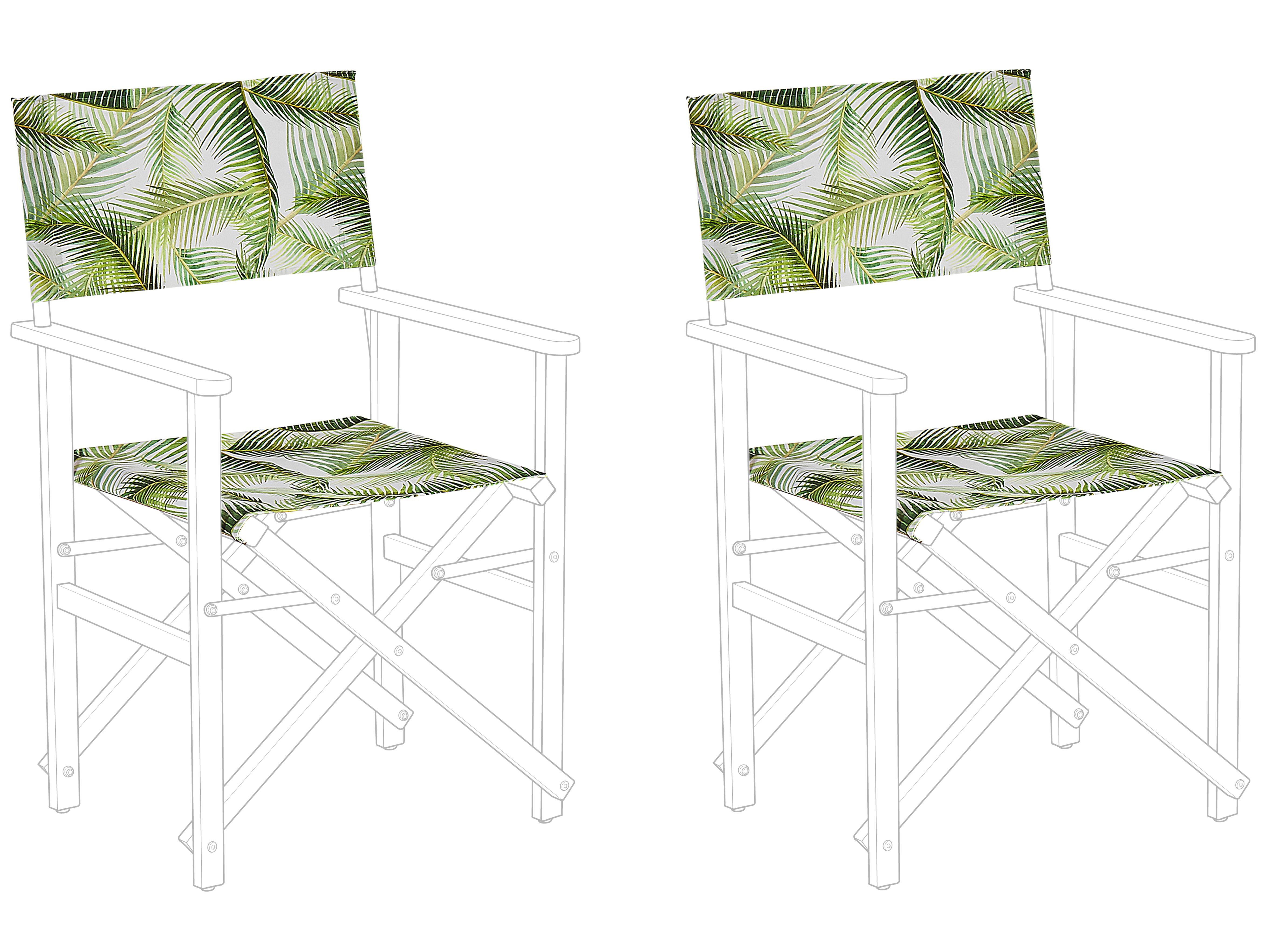 Set van 2 vervangingshoezen voor tuinstoel CINE Lichtgroen