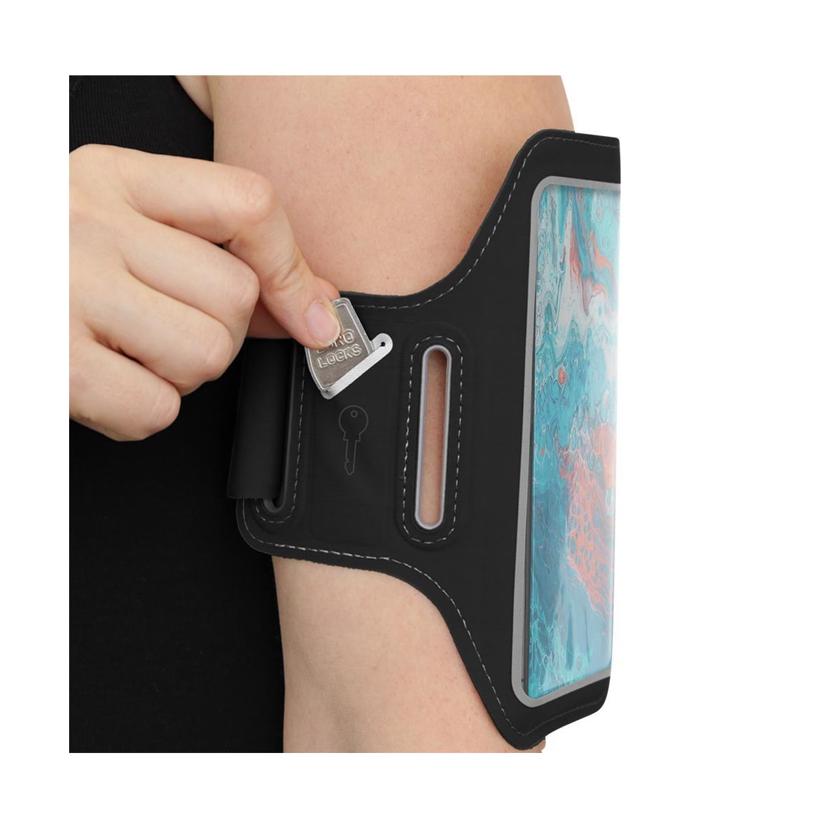 Sport armband reflective fits up to most 6.5