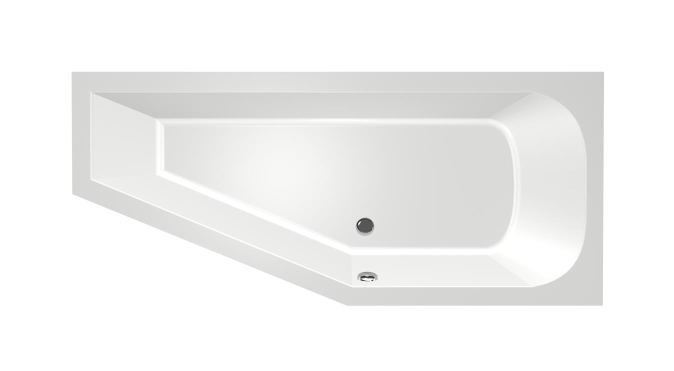 Xenz Lagoon Compact badkuip rechts 160x75x40cm wit