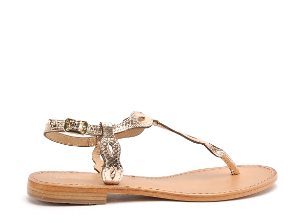 Les tropeziennes nu pieds plats femme hallyn or