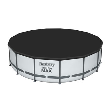Bestway zwembad rond Pro Steel Max 457x122 cm met ladder en afdekzeil