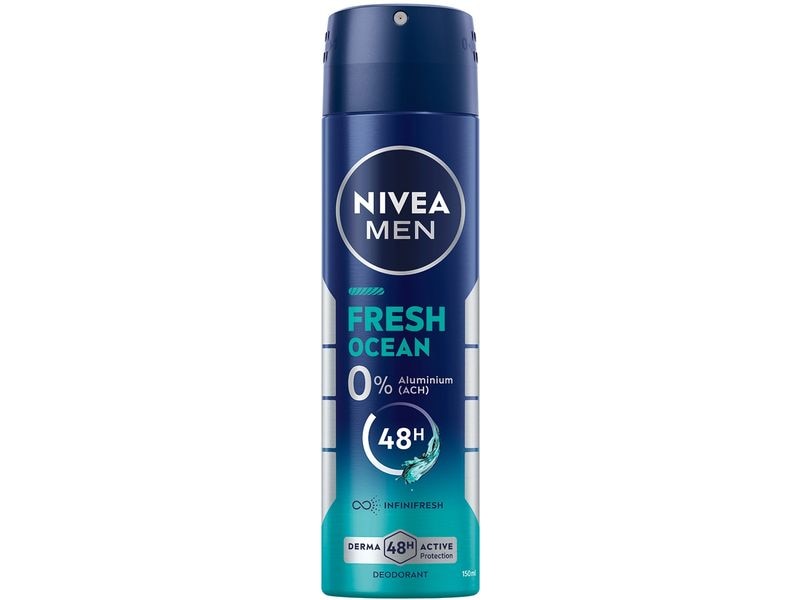 NIVEA MEN Deo Spray Fresh Ocean 150 ml Deo für Herren mit einem erstaunlich frischen Duft für ein frisches Hautgefühl