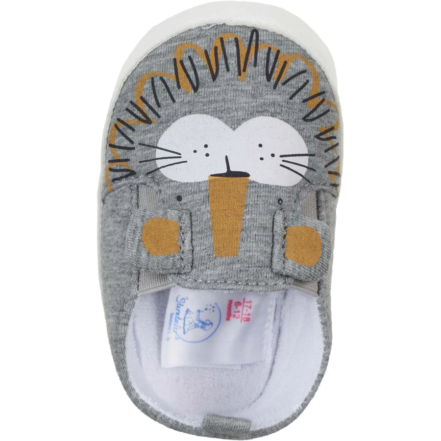 Sterntaler Baby-Schuh Löwe lichtgrau