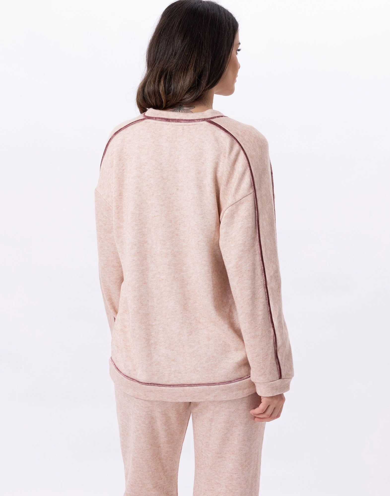 ALPAGA 830 - Sweat en maille tricot | Beige