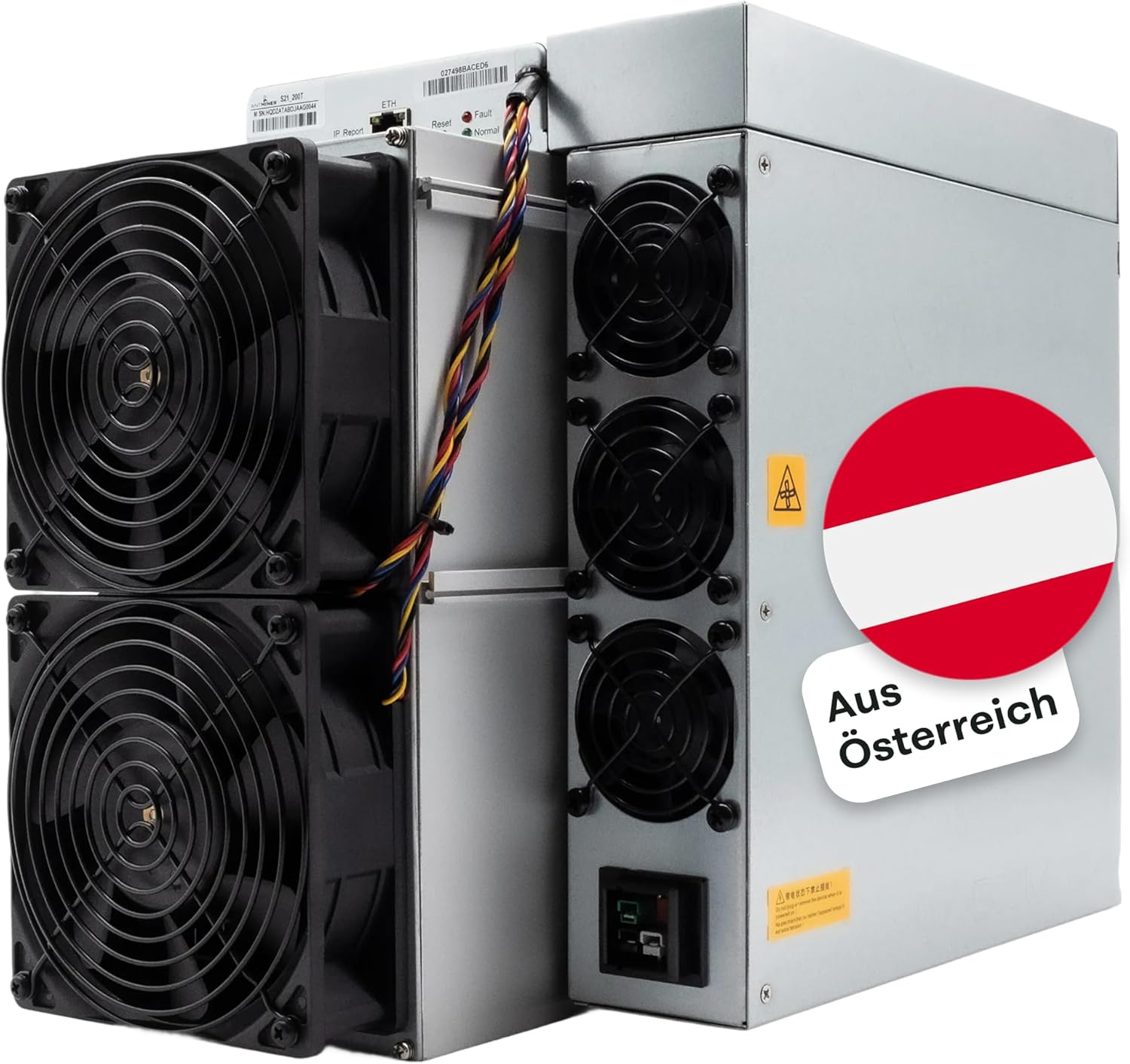 Bitmain Antminer S21 XP Bitcoin Miner 3.645 W | 270 TH/s | Krypto/ASIC Miner | Bitmain OS mit Effizienz von 13,5 J/TH | inkl. Netzteil | Neuer BTC Miner