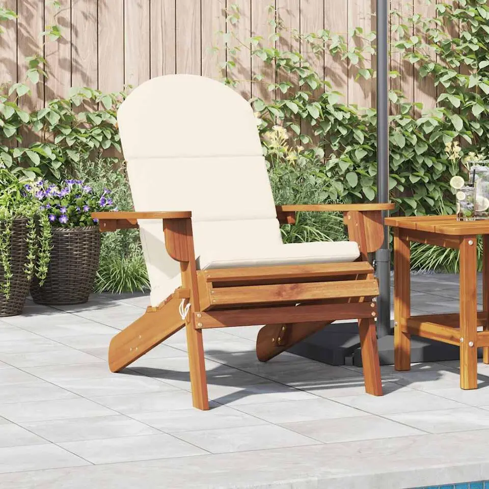 vidaXL - Adirondack tuinstoel - Kussens - Bruin - Acaciahout