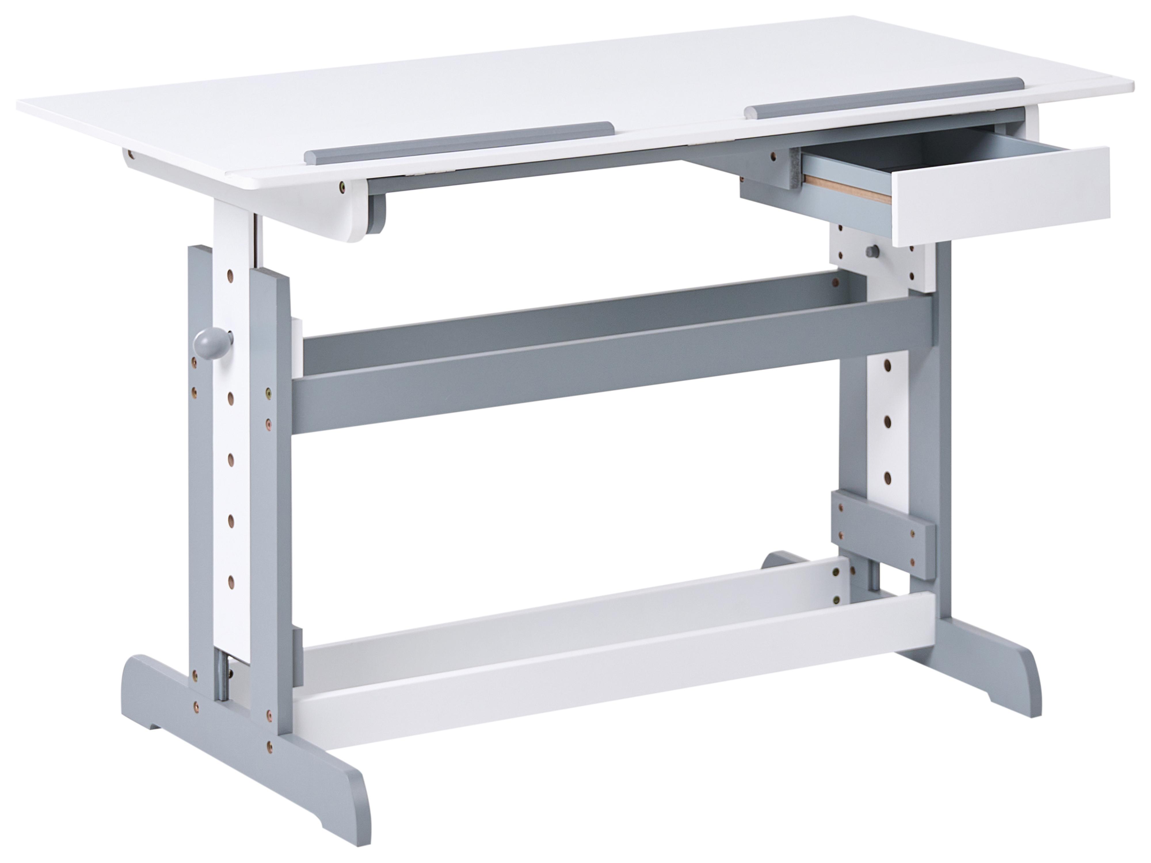 Handmatig verstelbaar sta-bureau NANNUP Wit 110 cm 53 cm