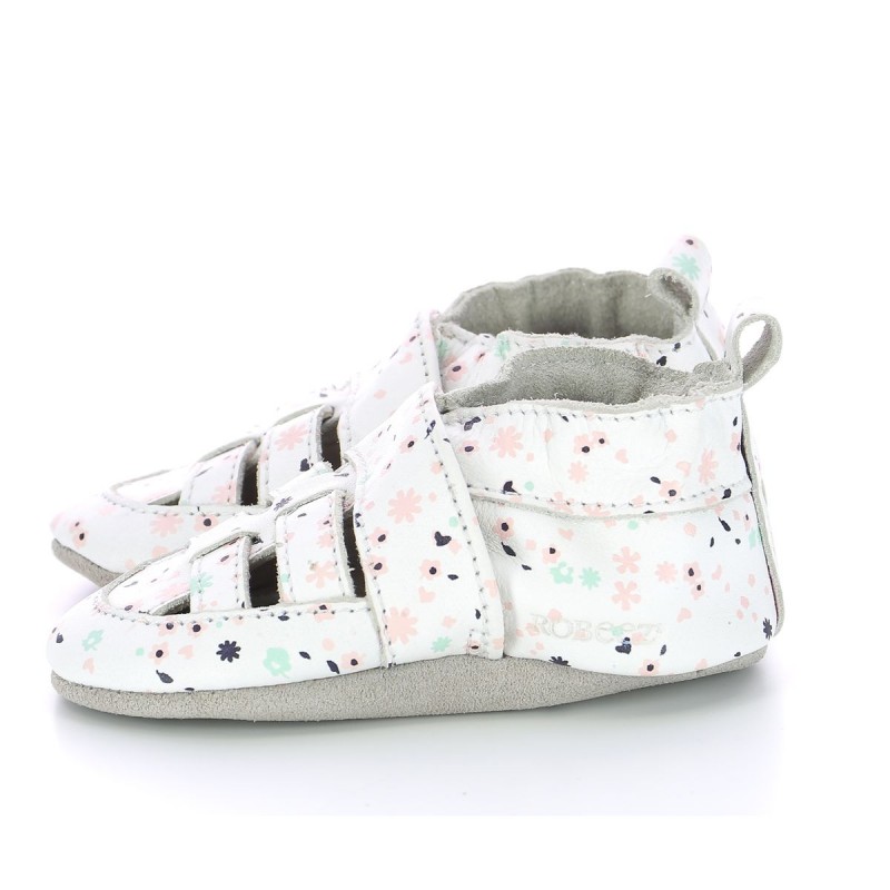 Robeez Robeez Sandiz Blanc Fleurs