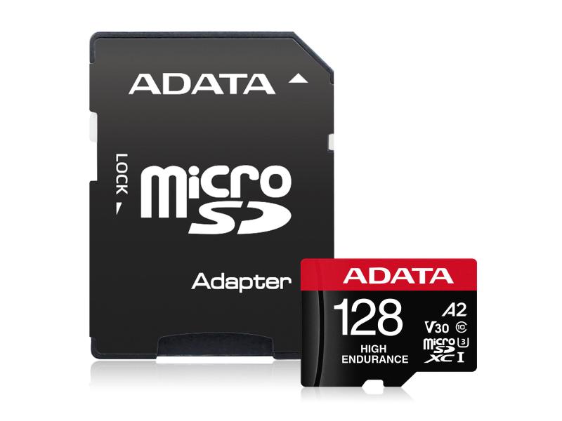 ADATA microSDXC-Karte High Endurance 128 GB SD-Karte, UHS-I U3 Class 10 V30 A2, 128 GB