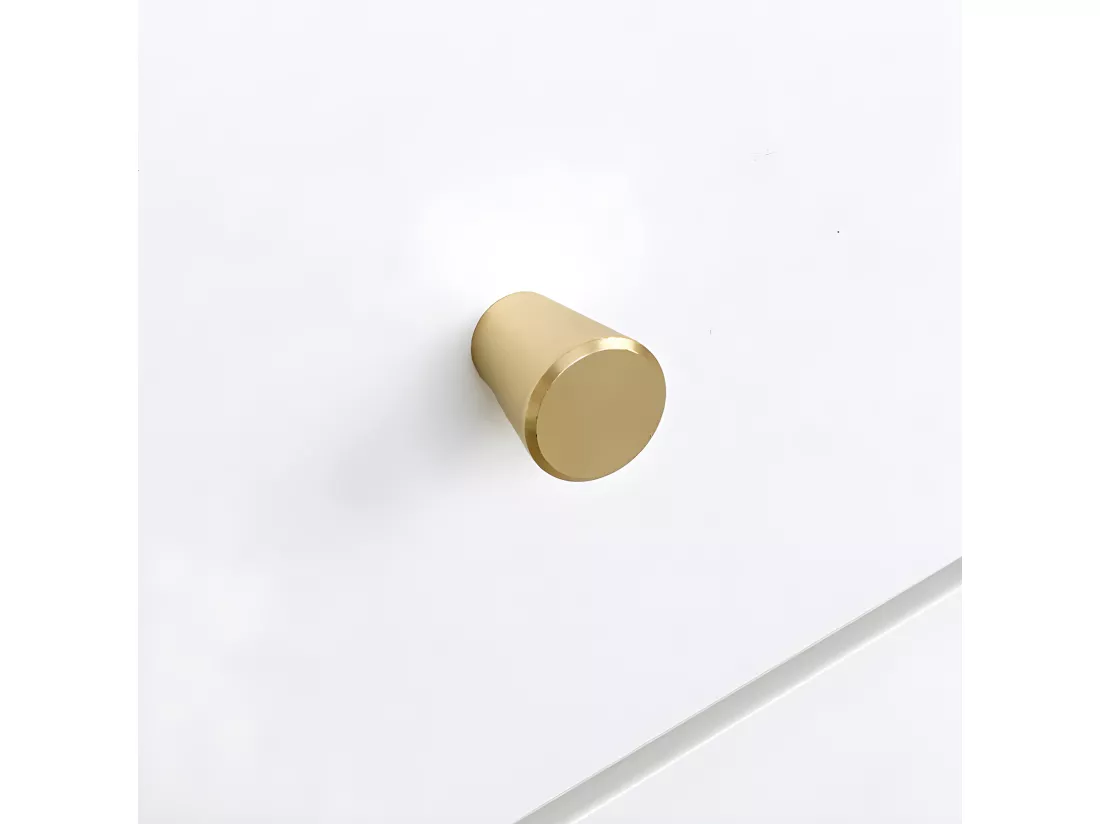 Coiffeuse avec miroir et éclairage LED - 2 tiroirs et une armoire amovible - Blanc (tabouret non inclus)