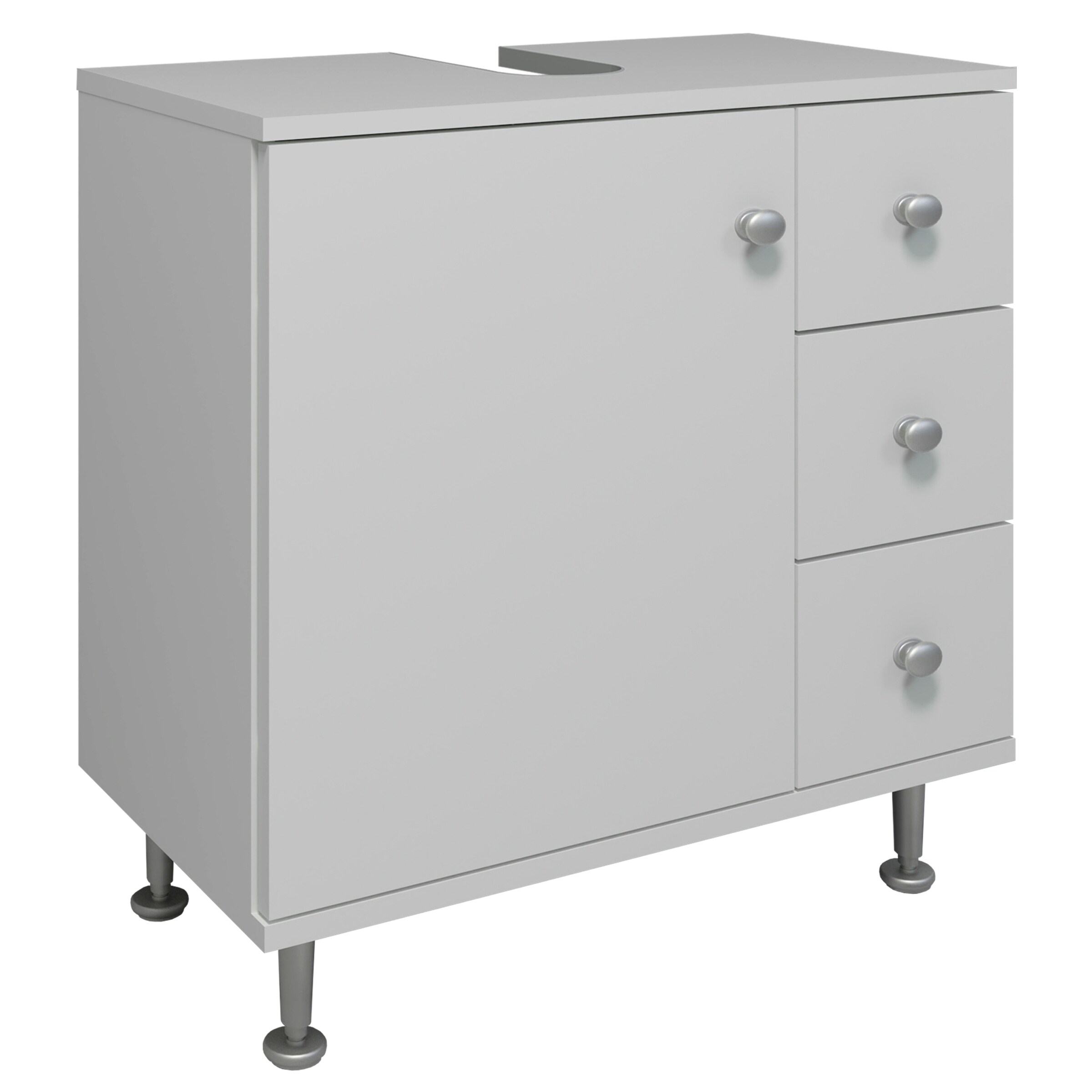 VCM Holz Badmöbel Badunterschrank Waschbeckenunterschrank Schublade Nilosi M