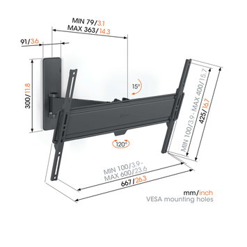 Vogel's TV-steun Full motion L - 40 t/m 77 inch