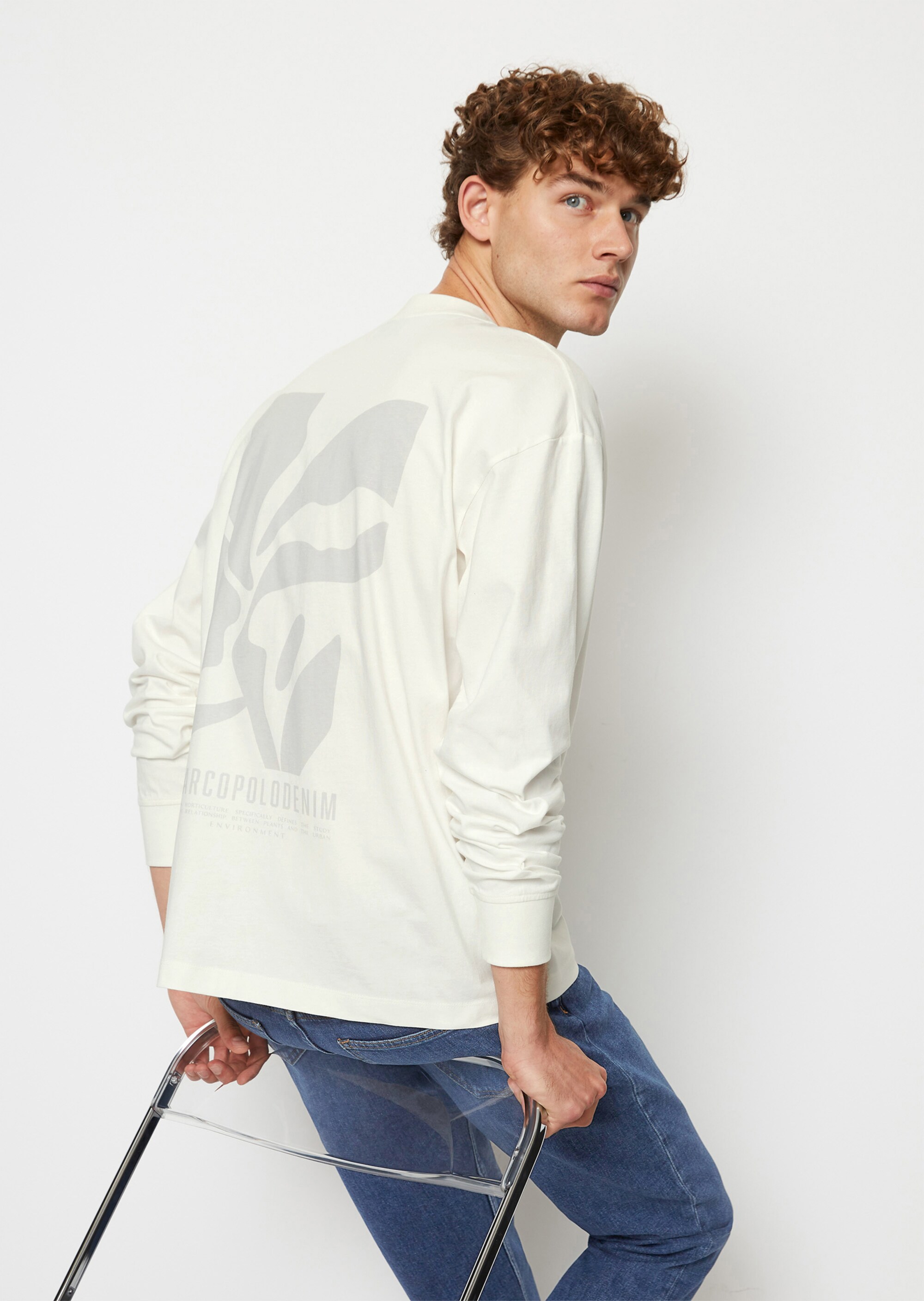 Longsleeve oversized mit Front- und Back-Print