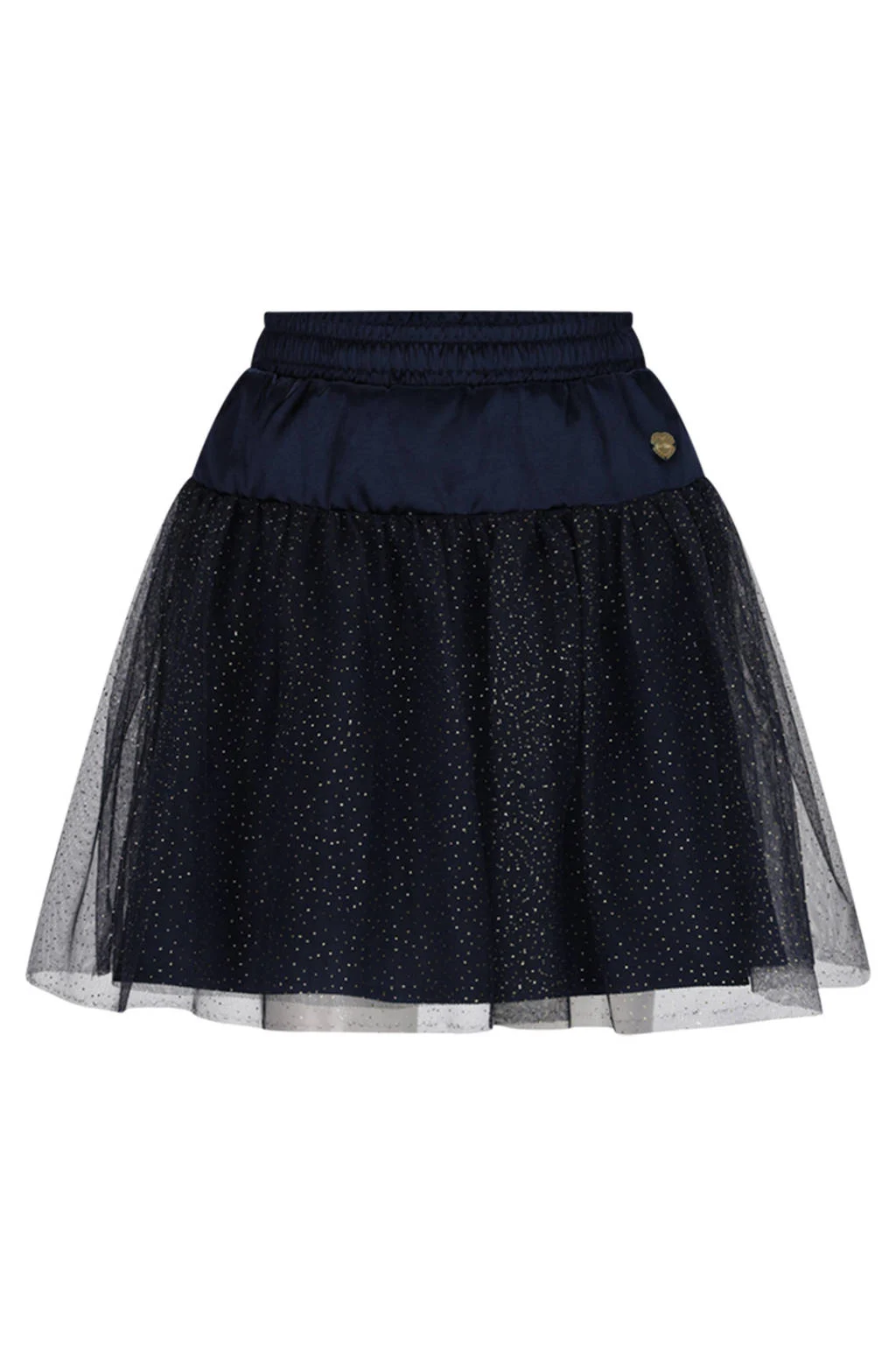 Le Chic midi rok donkerblauw