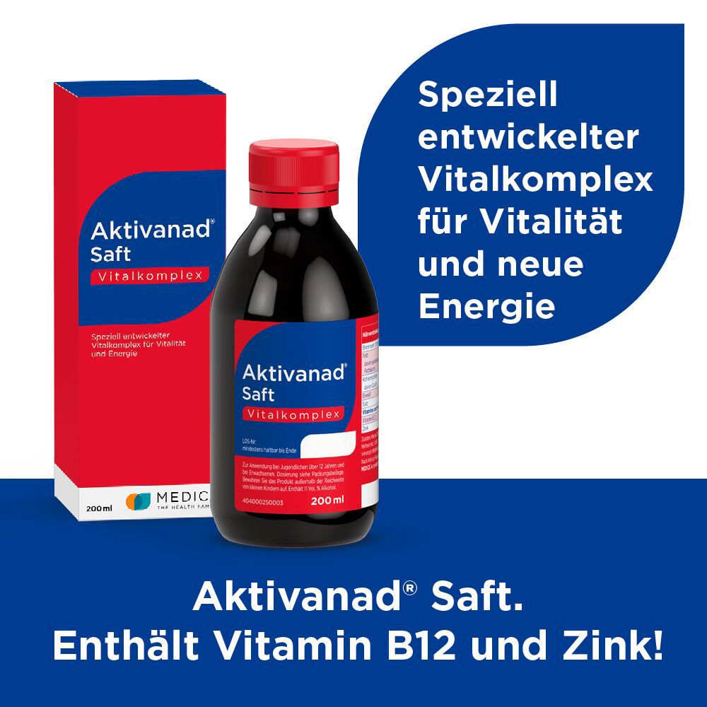 Aktivanad Saft bei Erschöpfung wegen Vitamin-B Mangel