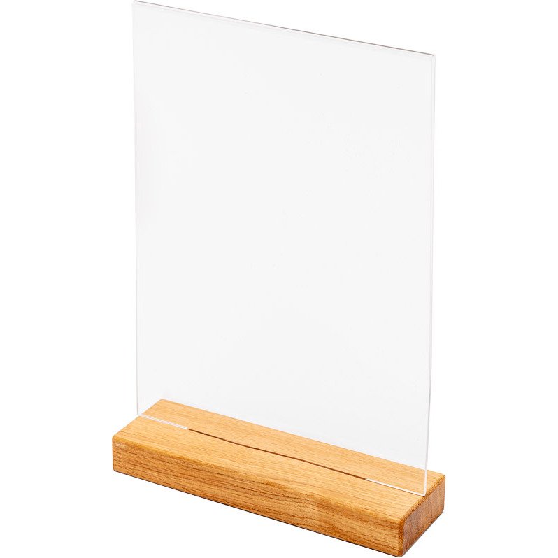 Support de menu en bois en T