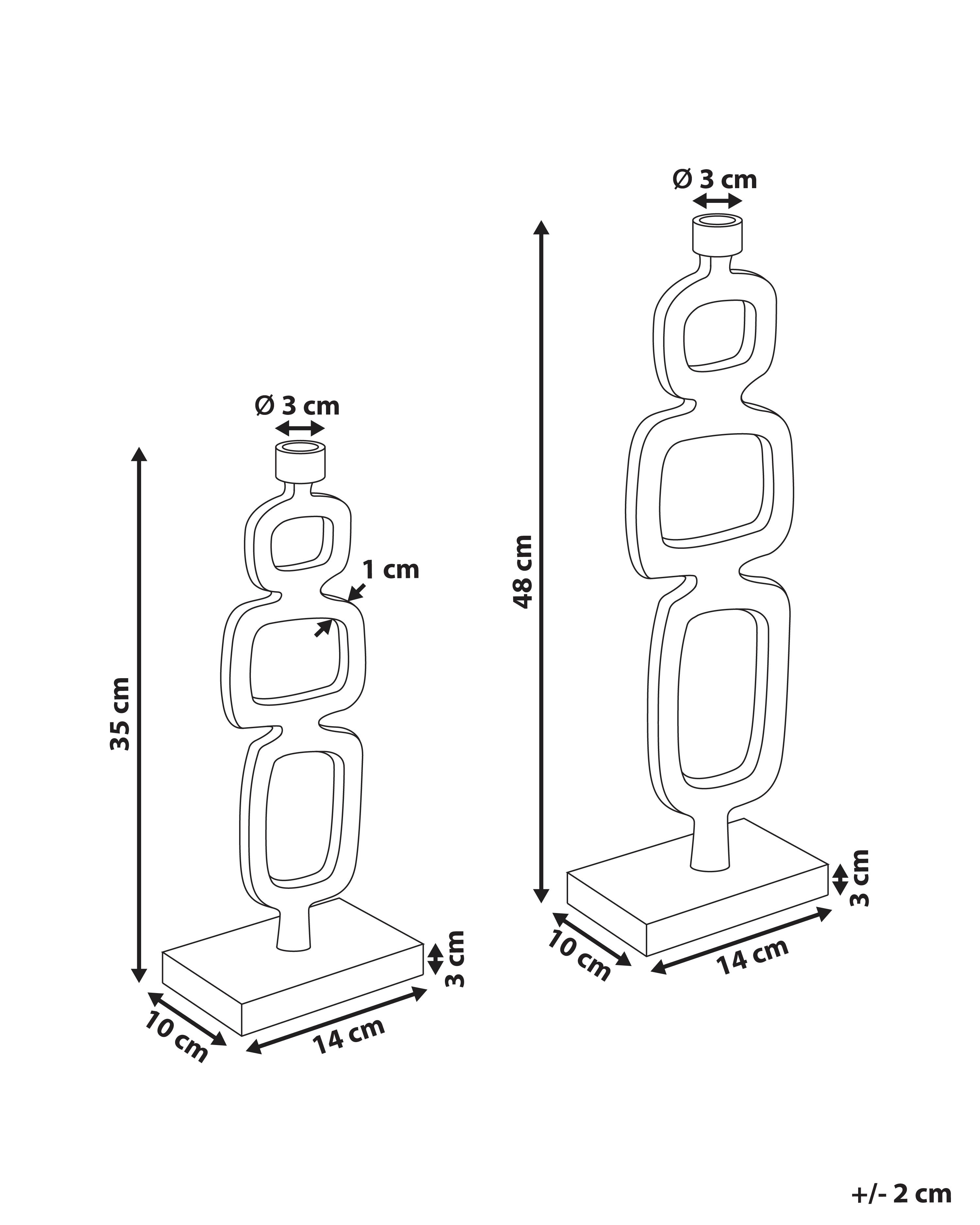 Set van 2 kaarshouders SIPANJE Metaal 35/48 cm Zwart