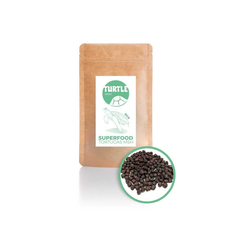 Alimento granulado para tartarugas