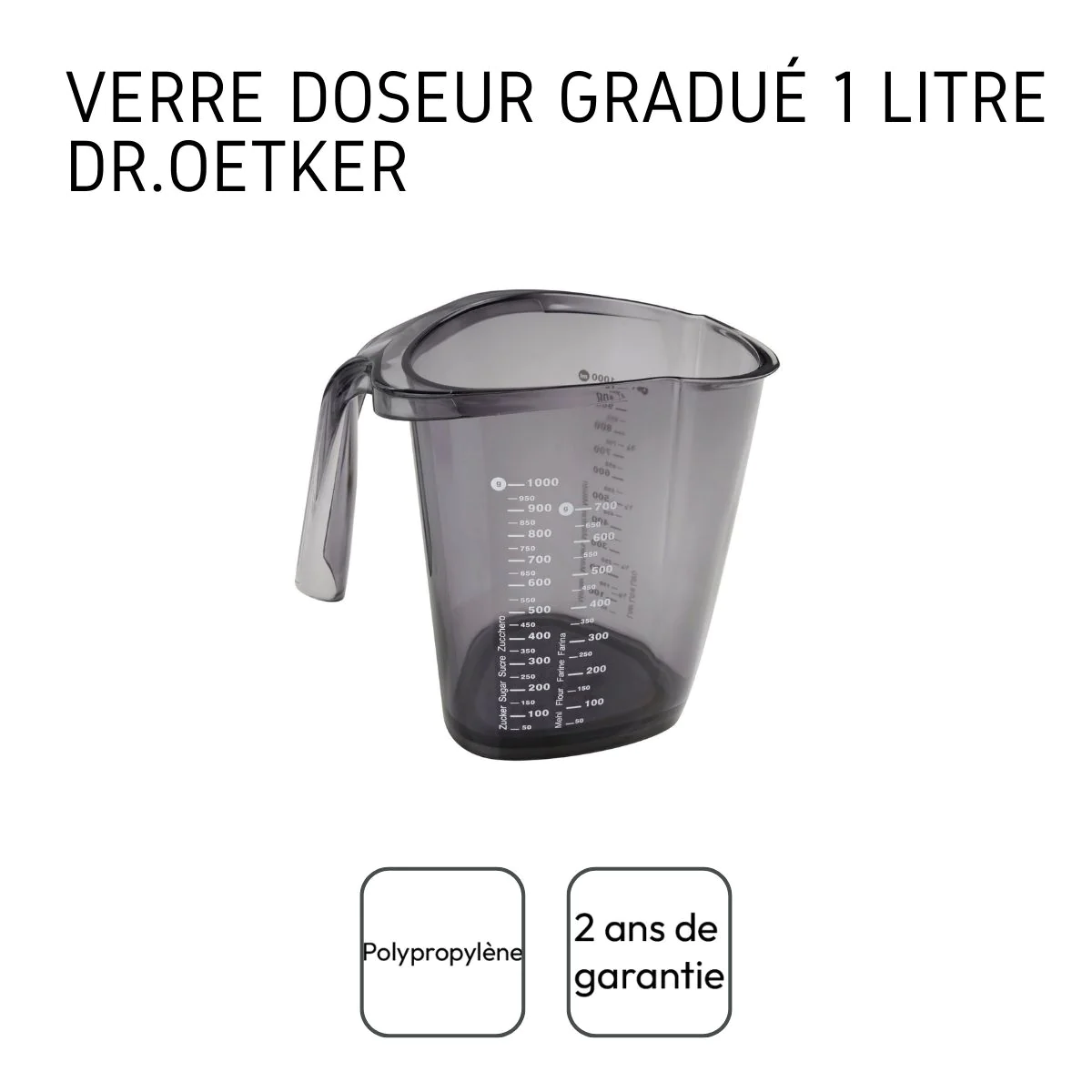 Verre doseur de 1 litre Dr Oetker Dr. Oetker