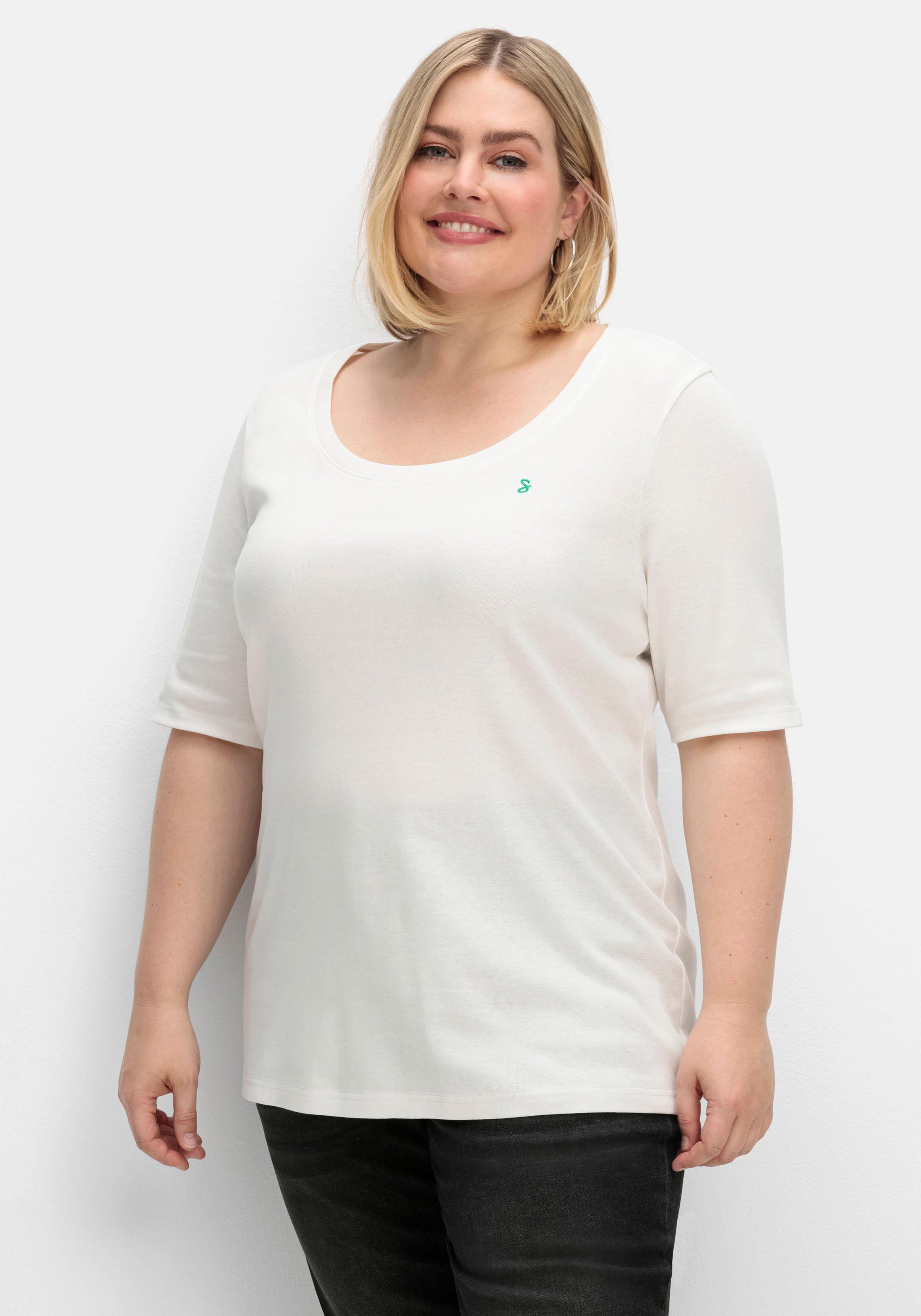 T-Shirt mit verlängertem Halbarm