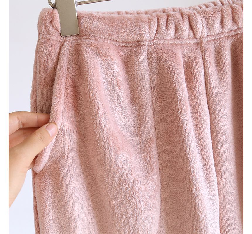 molpes - Koppel bijpassende pyjamaset: lange mouwen V-hals Argyle flanellen top met knopen + broek (verschillende ontwerpen)