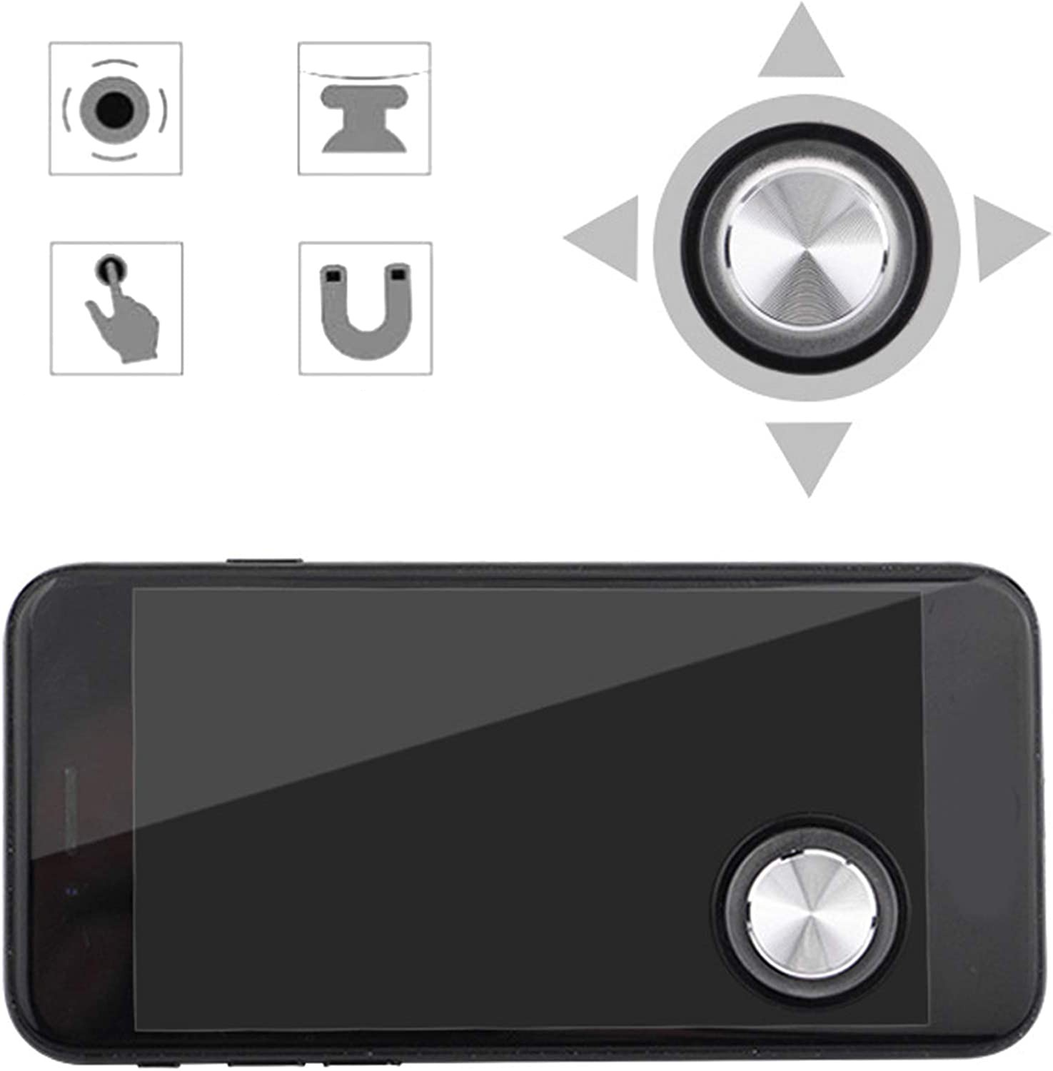 Mini Gaming Joystick Touchscreen Controller für Smartphone / Tablet - Silber